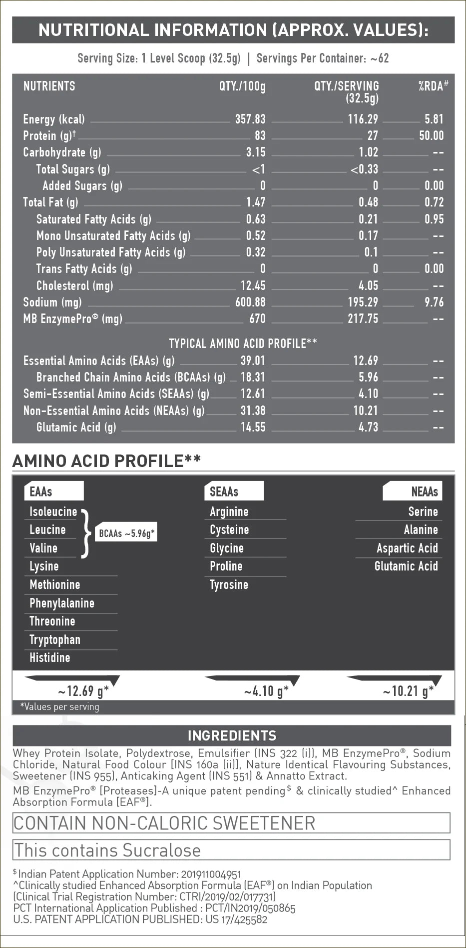 MuscleBlaze Biozyme Iso-Zero, 2 kg (4.4 lb)