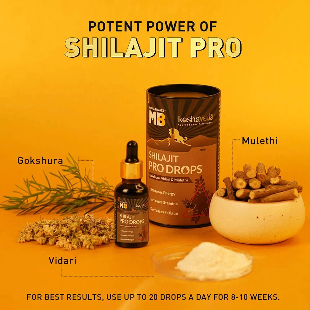 Koshaveda Shilajit Pro Drops by MuscleBlaze, 30 ml